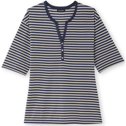 Vêtements Femme T-shirts & Polos Kocoon by Daxon - Tee-shirt marinière blancraybleu