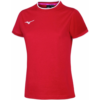 Vêtements Femme T-shirts manches courtes Mizuno T-shirt femme rouge/blanc