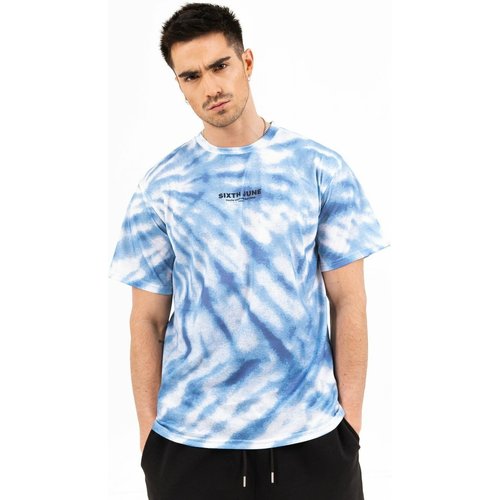 Vêtements Homme T-shirts manches courtes Sixth June T-shirt  tie dye Bleu