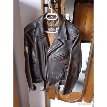 Vêtements Femme Blousons Harley Davidson Blouson cuir Marron