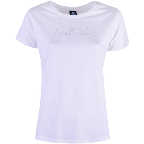 Vêtements Femme T-shirts manches courtes North Sails 90 2356 000 | T-Shirt S/S W/Logo Blanc