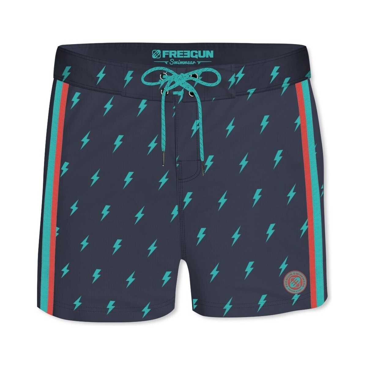 Vêtements Garçon Maillots / Shorts de bain Freegun Boardshort soft touch garçon ceinture plate Flash Bleu