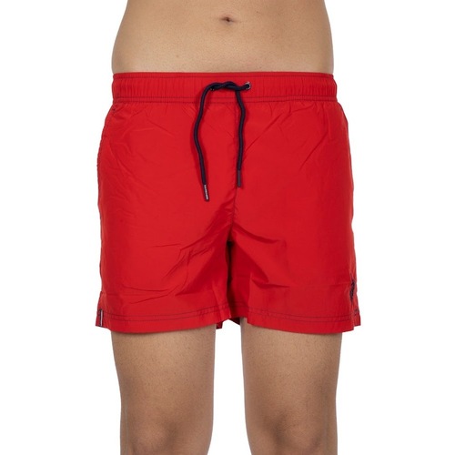 Vêtements shoe-care Maillots / Shorts de bain Man's Black Viscose Blend Polo. 140559-216471 Rouge