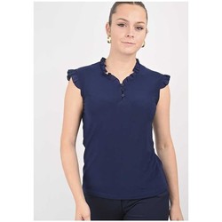 Vêtements Femme Tops / Blouses Georgedé Utilisez au minimum 1 lettre majuscule Marine Bleu
