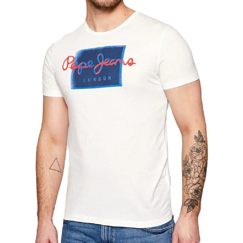 Pepe jeans PM507745 Blanc - Vêtements T-shirts manches courtes Homme 22,99 €