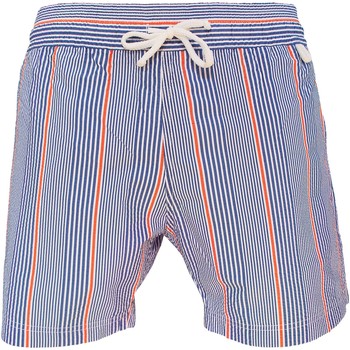 Vêtements Homme Maillots / Shorts de bain Les Loulous De La Plage Short de bain homme MONTAUK Stripes Bleu