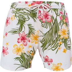 Vêtements Homme Maillots / Shorts de bain Les Loulous De La Plage Short de bain homme MONTAUK Ibiscus tropical Blanc