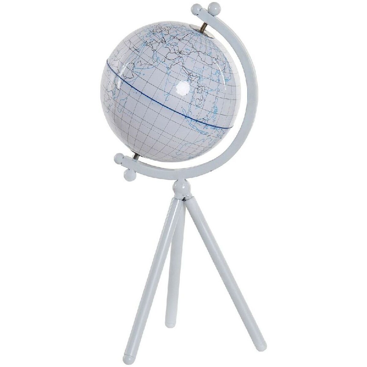 Maison & Déco Statuettes et figurines Item International Globe Terrestre sur trépied - 36 cm Blanc