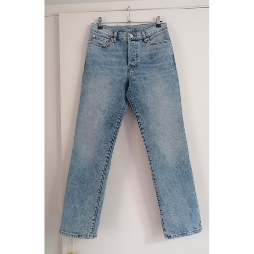 Sans marque Jean droit longueur cheville T36 Bleu - Vêtements Jeans droit  Femme 20,00 €