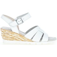 Chaussures Femme Sandales et Nu-pieds Gabor Sandales cuir talon  recouvert Blanc
