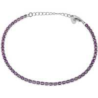 Montres & Bijoux Bracelets Cleor Bracelet  en Argent 925/1000 Blanc et Oxyde Violet Blanc