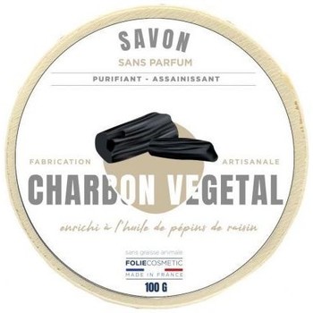 Beauté Soins corps & bain Folie Cosmetic Savon Charbon végétal sans parfum   100g Noir