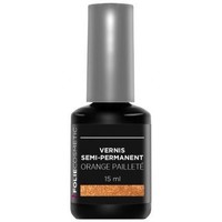 Beauté Femme Vernis à ongles Folie Cosmetic Vernis Semi permanent  Orange pailleté   15ml Orange
