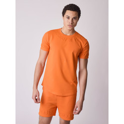Vêtements Homme T-shirts manches courtes Project X Paris Nicce Club Gestreiftes T-Shirt mit aufgesticktem Logo in Navy Orange