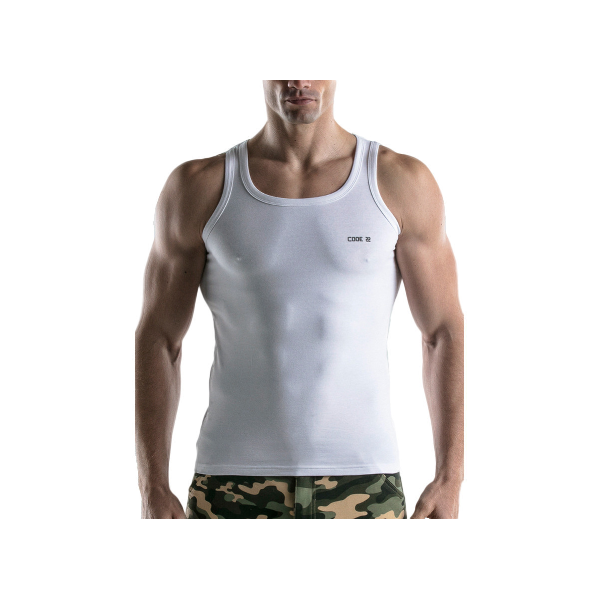 Vêtements Homme Débardeurs / T-shirts sans manche Code 22 Débardeur Basic Code22 Blanc
