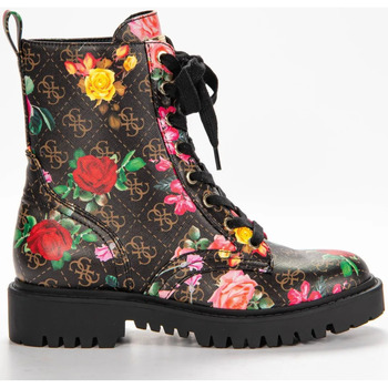 Chaussures Femme Bottines Guess Olinia 4g logo floral combat boot Multicolore