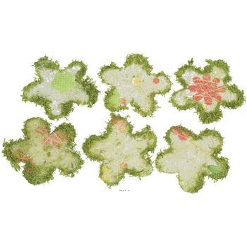 Maison & Déco Plantes artificielles Artificielles têtes de fleurs Folles X 6 pcs p sach vert/jaune - 