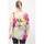 Vêtements Femme Tops / Blouses Georgedé Tunique Maelie en Mousseline Imprimée Rose et Vert Multicolore