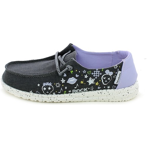 Chaussures Fille Mocassins HEY DUDE WENDYYOUTH.01 Noir