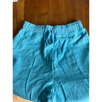 TOUS Pantalon lin/coton Bleu
