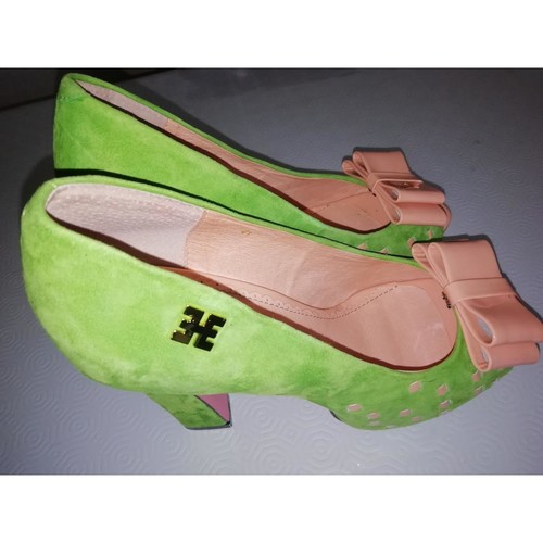Chaussures Femme Escarpins Edith & Ella Escarpins bout ouvert Vert