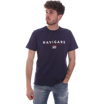Vêtements Homme Nike Boyfriend-T-shirt med logoprint over det hele i sort Navigare NV31139 Bleu