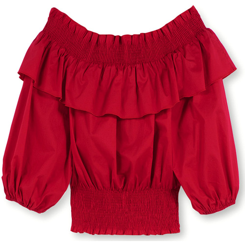 Vêtements Liu Jo WA1576 T4173 Rouge - Vêtements Blouses Femme 91 