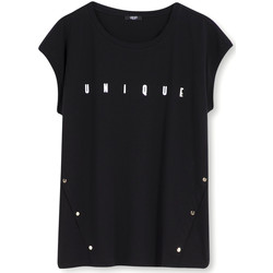 VêWings Femme T-shirts manches courtes Liu Jo TA1159 J5003 Noir