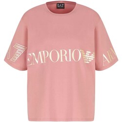Vêtements Femme T-shirts manches courtes Emporio Armani рубашка в двух тонах 3KTT18 TJ29Z Rose