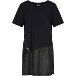 Vêtements Femme T-shirts manches courtes Giorgio Armani striped La Prima crossbody bag 3KTT36 TJ4PZ Noir