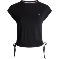 Vêtements Femme T-shirts manches courtes Tommy Jeans DW0DW09776 Noir