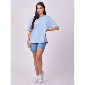 Vêtements Femme T-shirts manches courtes Project X Paris Tee Shirt F211084 Bleu Ciel