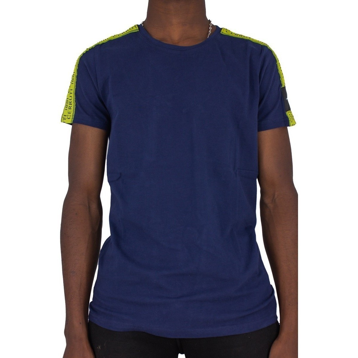 Vêtements Homme T-shirts striped manches courtes Cerruti 1881 Padva Bleu
