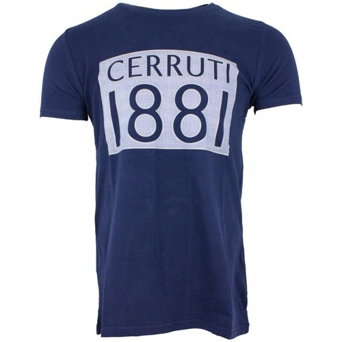 Vêtements Homme two-tone embroidered Cross T-shirt Cerruti 1881 Perugia Bleu
