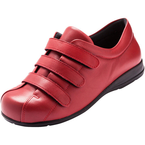 Chaussures Femme Derbies Pediconfort Derbies à scratch pour pieds sensibles Rouge