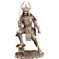 Maison & Déco Statuettes et figurines Zen Et Ethnique Statue Samurai Art aspect bronze Marron