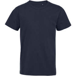 Vêtements Enfant T-shirts manches courtes Sols Camiseta de niño con cuello redondo Azul