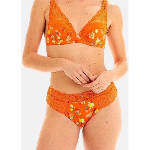 Sous-vêtements Femme Culottes & autres bas Femme | Shorty string imprimé orange Nouméa - AH07364