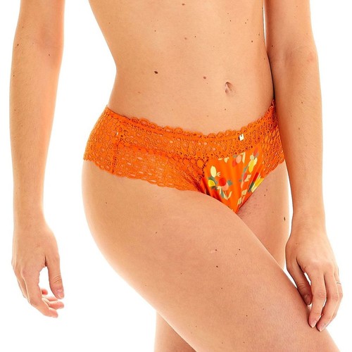 Sous-vêtements Femme Culottes & autres bas Femme | Shorty string imprimé orange Nouméa - AH07364