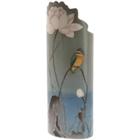 Cadre Dombres Les Chats Par Vases, caches pots d'intérieur Parastone Vase en céramique silhouette Ohara Koson - Martin-pêcheur Vert