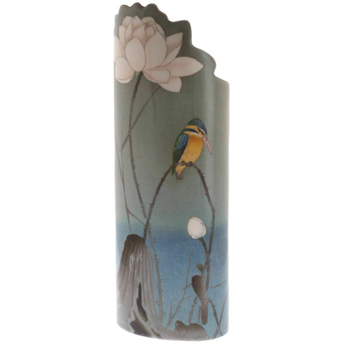 Hoka one one Vases / caches pots d'intérieur Parastone Vase en céramique silhouette Ohara Koson - Martin-pêcheur Vert