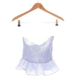 Vêtements Femme Stripe Crochet Polo Collar Knitted Dress Zara Débardeur  36 - T1 - S Bleu