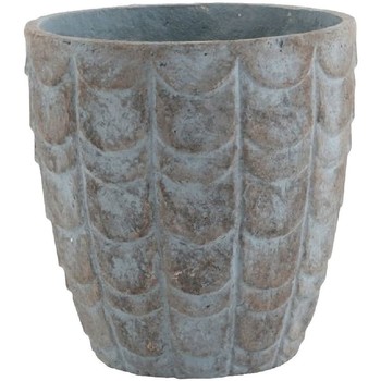 Gagnez 10 euros Vases / caches pots d'intérieur Jolipa Cache Pot de Fleur reliefs écailles aspect céramique Bleu