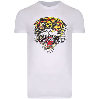 Vêtements T-shirts manches courtes Ed Hardy Tiger mouth graphic t-shirt white Blanc