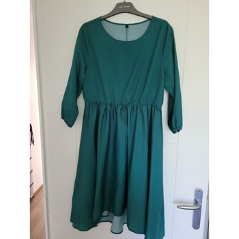 Vêtements Femme Robes courtes Casual Attitude Robe Casual Manches 3/4 Mi-longue Verte Vert