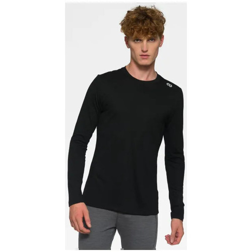 Vêtements Homme T-shirts manches longues Rewoolution Lacoste Prma T-shirt TH6709-240 Noir