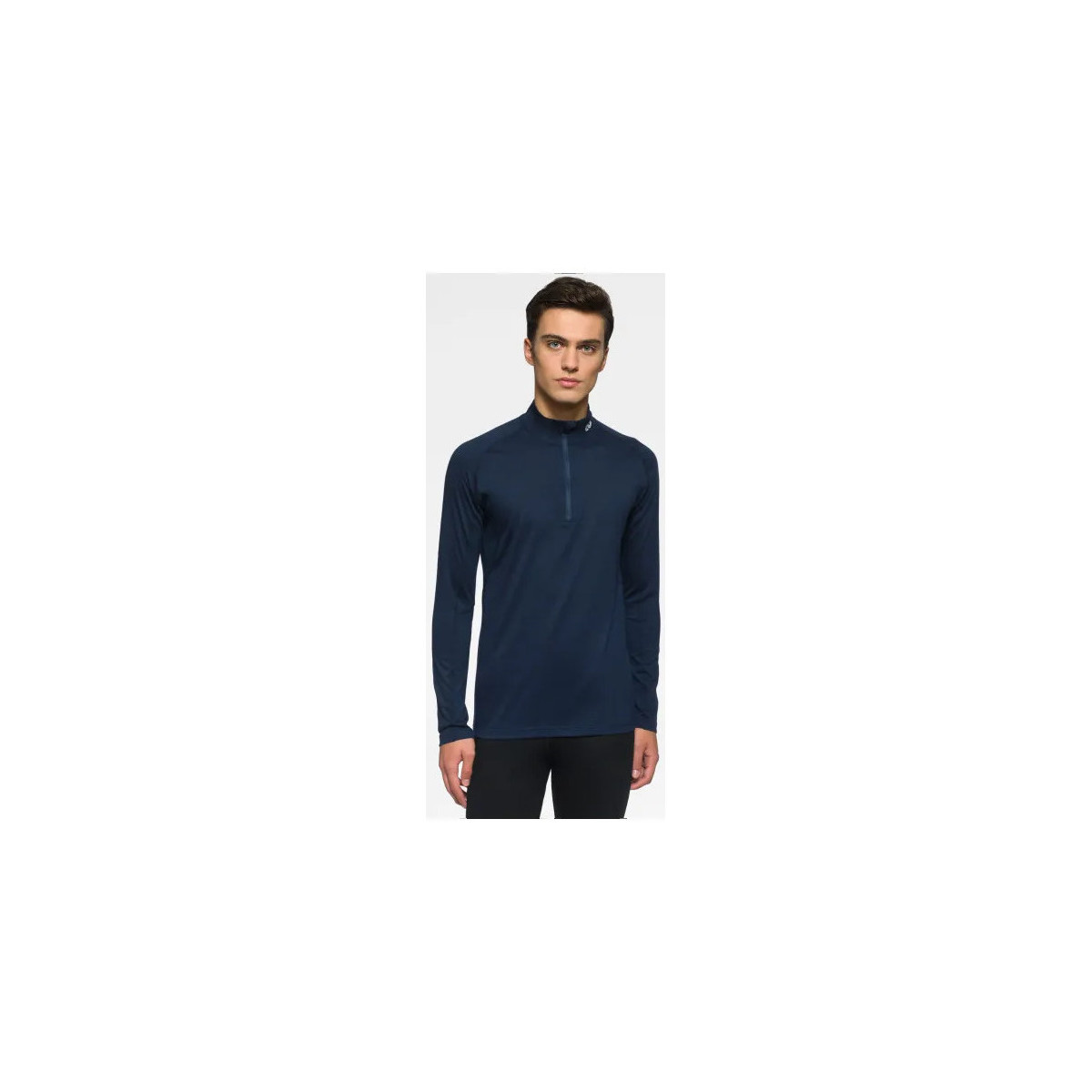 Vêtements Homme T-shirts manches longues Rewoolution T-shirt LS Half Zip Homme - Bleu Bleu