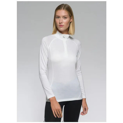 Vêtements Femme T-shirts Coutures longues Rewoolution T-shirt LS Half Zip Femme - Blanc Blanc