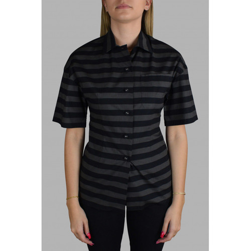 Vêtements Leather Débardeurs / T-shirts sans manche Prada Chemise Noir