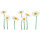 Vases / caches pots dintérieur Stickers Sud Trading Décoration murale adhésive marguerites Blanc